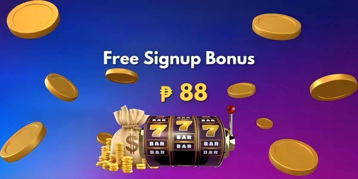 Lucky 9 welcome banner with golden coins, gems and slot reel art